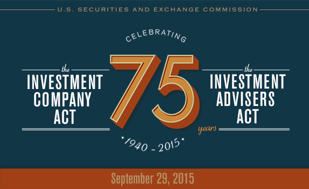 graphic banner for 75th Anniversary of the Passage of the Investment Company Act and the Investment Advisers Act