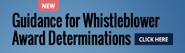Guidance for Whistleblower Award Determinations button